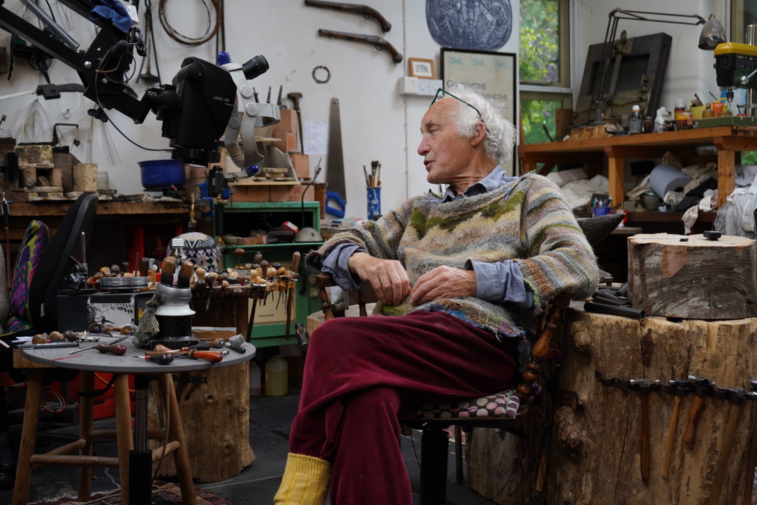 Malcolm Appleby in his studio