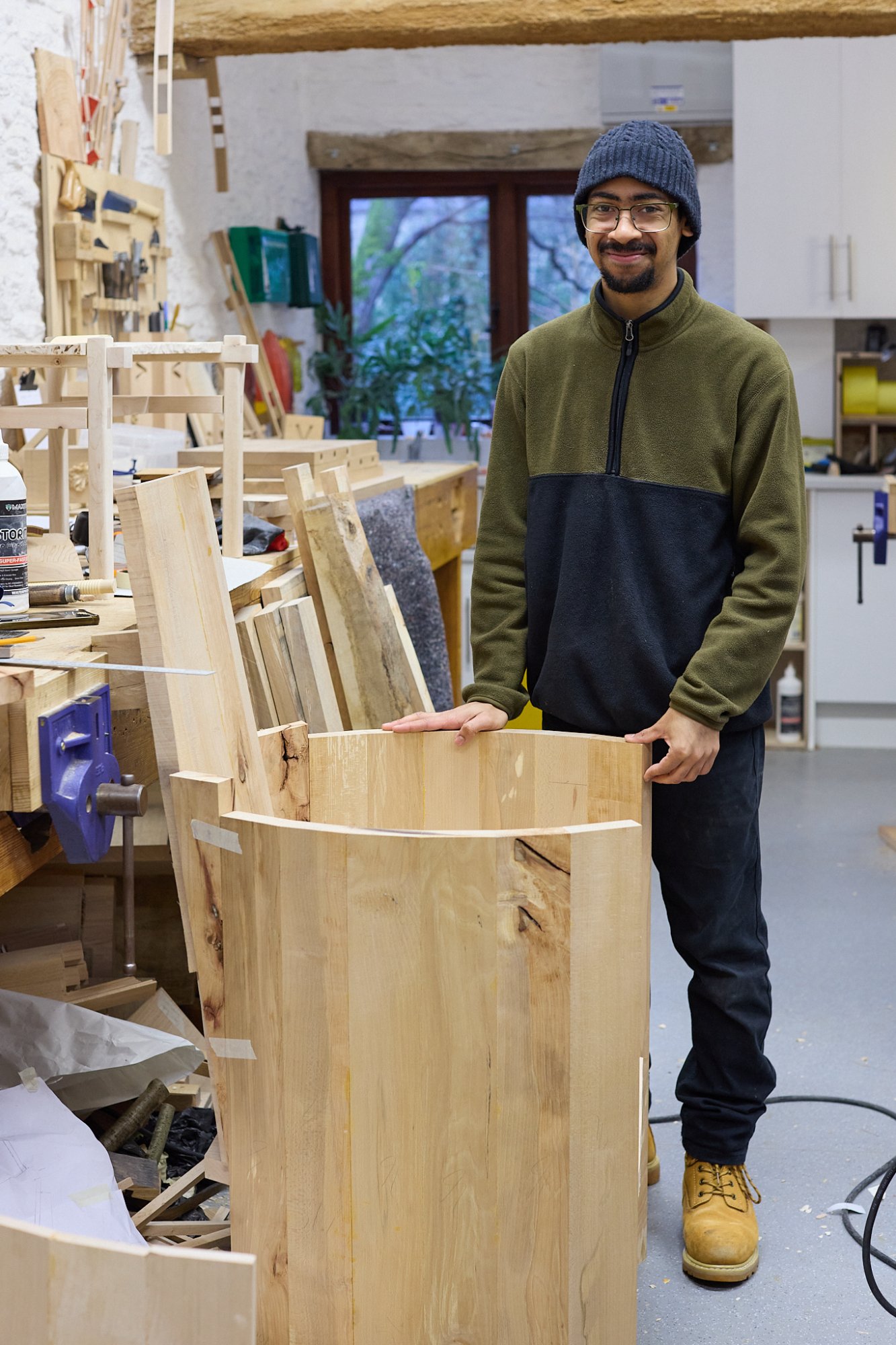 Aaron Mighty in his studio