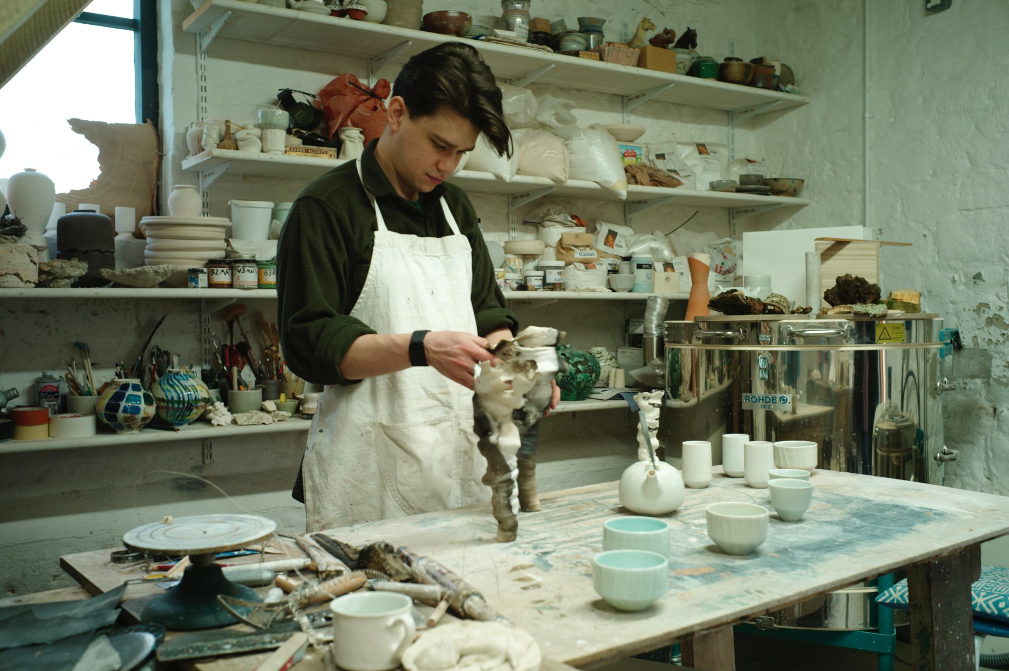 Sam Chatto in the studio